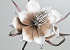 Blume Schaumstoff Weiß-Mocca, D 20cm