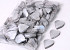 Coconut Heart 5cm Silver 100pcs