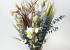 Droog Veldboeket Naturel/Wit 55cm