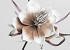 Foam Bloem Wit/Mocca, D 20cm