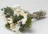 Droog Veldboeket Groen/Wit 40cm