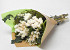 Bouquet séchées Vert/Blanc 40cm