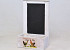 Flowerpot with Blackboard H33cm White