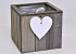 Wooden Box Grey with Heart 