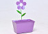 Zinken Pot Bloem B17cm Paars