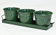 Bakje 3st. H11cm Donker Groen