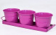 Bakje 3st. H11cm Fuchsia