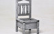 Wooden Chair Planter Grey H32cm