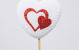 Heart 6cm on 45cm stem
