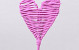 Heart 8cm on 50cm stem pink