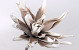 Fleur en mousse Blanc/Mocca, D 35cm