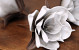 Blume Schaumstoff Weiß/Grau, D 16cm