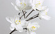 Fleurs en mousse 85cm blanc