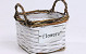 Panier Flowers 15cm Blanc