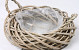 Basket Wreath D35cm Grey