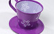 Cup and Saucer D16cm purple