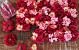 DIY Panneau de fleurs Rouge 80x60cm