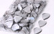 Coconut Heart 5cm Silver 100pcs