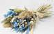 Trockenblumenstrauß Blau 55cm