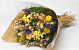 Dried Flower Bouquet Yellow/Green 40cm