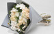 Dried Flower Bouquet White/Green 40cm