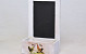 Flowerpot with Blackboard H33cm White