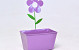 Zinken Pot Bloem B17cm Paars