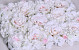 Panneau de fleurs 60x40cm Blanc-Rose