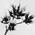 Foam Flower Spray White/Charcoal 85cm