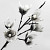 Foam Magnolia Wit/Antraciet, D 18cm